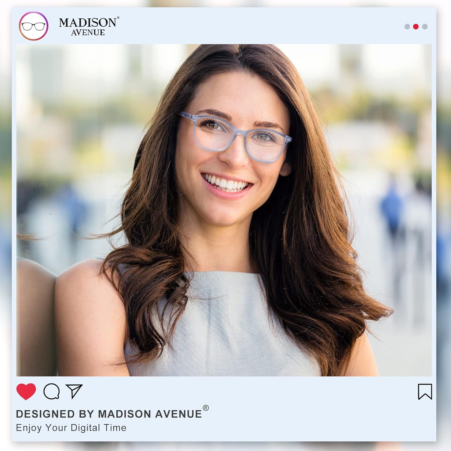 Blue Light Blocking Glasses anti Eyestrain UV Glare Blue Light Glasses for Women TV Phone Computer Gaming Eyeglasses (Clear Blue)